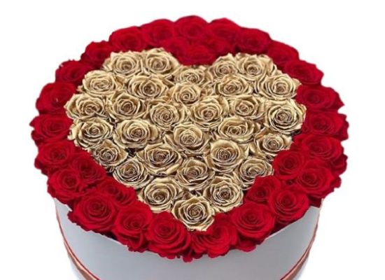 صورة بوكس قلبي ذهبي