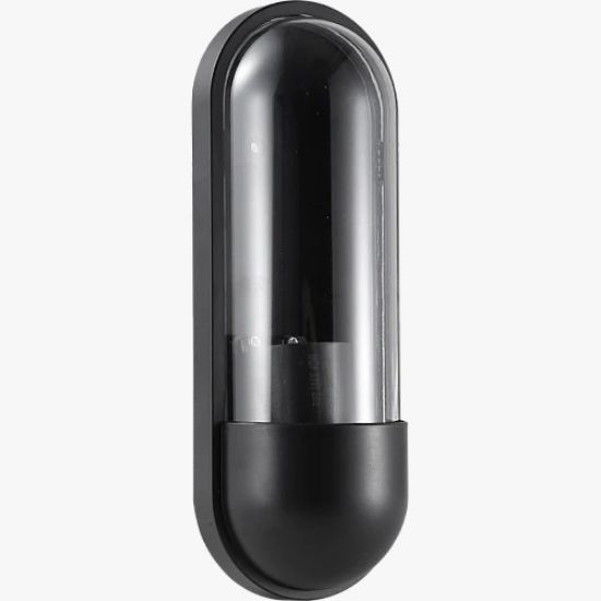 صورة فانوس بيضاوي E27 اسود خارجي