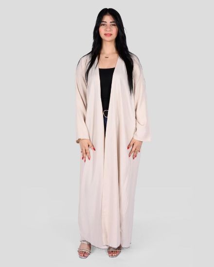 صورة عباية نسائية مفتوحة بأكمام طويلة