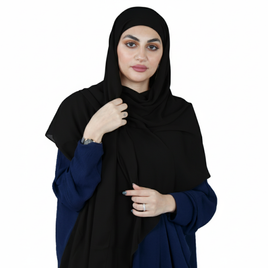 صورة حجاب نسائي بندانة رأس لون اسود