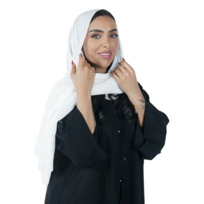 صورة طرحة ملونة لون سادة سكري