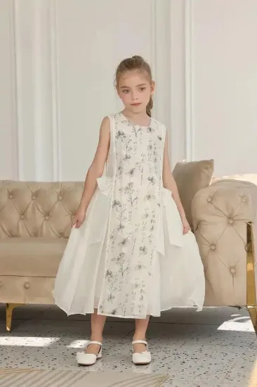 صورة فستان ابيض شيفون