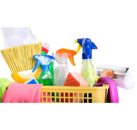 صورة لقسم العناية بالمنزل ومواد التنظيف