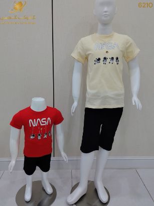 صورة طقم أطفال NASA بنصف كم – تيشيرت وشورت - 6210